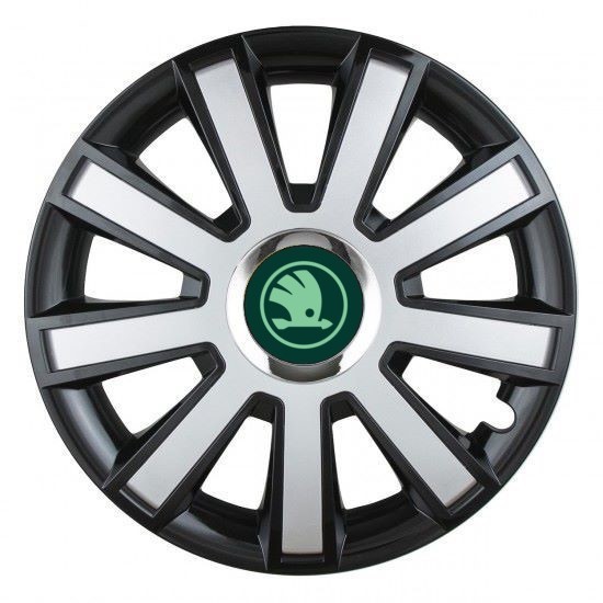 Set 4 Capace Roti pentru Skoda Nou Verde, model Flash Mix, R14, SKODA
