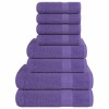 VidaXL Set prosoape 8 piese violet 360 g/m&sup2; 100% bumbac