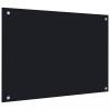 VidaXL Panou antistropi de bucătărie, negru 70x50 cm sticlă securizată 249482