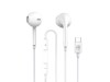 Casti In-Ear Tellur Urbs Type-C Albe, Microfon, Cablu 1.2m, Compatibil USB-C
