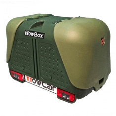 Cutie portbagaj pe carigu de remorcare Towbox V2 Verde 390L foto