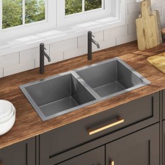 vidaXL Chiuvetă de bucătărie lucrată manual, oțel inoxidabil 51522
