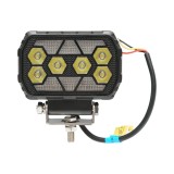 Proiector LED dreptunghiular cu DRL alb-galben 28W, 9-36V, IP68, Breckner
