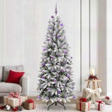 VidaXL Brad de Crăciun artificial cu 300 LED Alb 93 x 93 x 240 cm 3396075