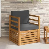vidaXL Canapea de exterior Lemn de acacia solid și poliester natural 3436337