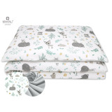 Set pentru bebelusi 6+1 piese MimiNu 120x60 cm Forest Friends Mint