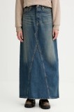 Levi&#039;s fustă jeans culoarea albastru marin, maxi, drept, A8727