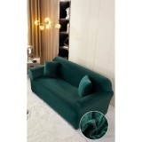 Cumpara ieftin Husa Elastica din Catifea pentru Canapea 3 Locuri + Fata de Perna- JOJ111