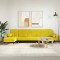 vidaXL Canapea extensibilă &icirc;n formă de L galben 271x140x70 cm catifea 3157225