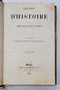 LECONS D&#039;HISTOIRE par MM.HERBET, GERUZEZ, BOUCHITTE ET BARBERET, TOME SECUND - PARIS, 1846