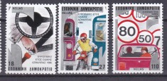 DB1 Grecia 1986 Siguranta Traficului Rutier Auto Moto 3 v. MNH