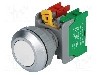 Intrerupator ac&amp;#355;ionat prin apasare, 1 pozitii, 30mm, seria XB30, AUSPICIOUS - XB30-1O/C W