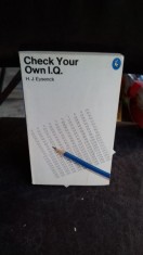 CHECK YOUR OWN I.Q. - H.J. EYSENCK