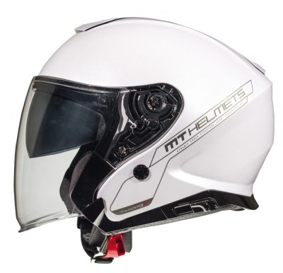 Casca open face pentru scuter - motocicleta MT Thunder III SV Jet A0 alb lucios (ochelari soare integrati) &amp;ndash; tip MT-V-19 S (55/56cm) foto
