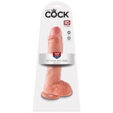 Dildo 10" Cock with Balls Light