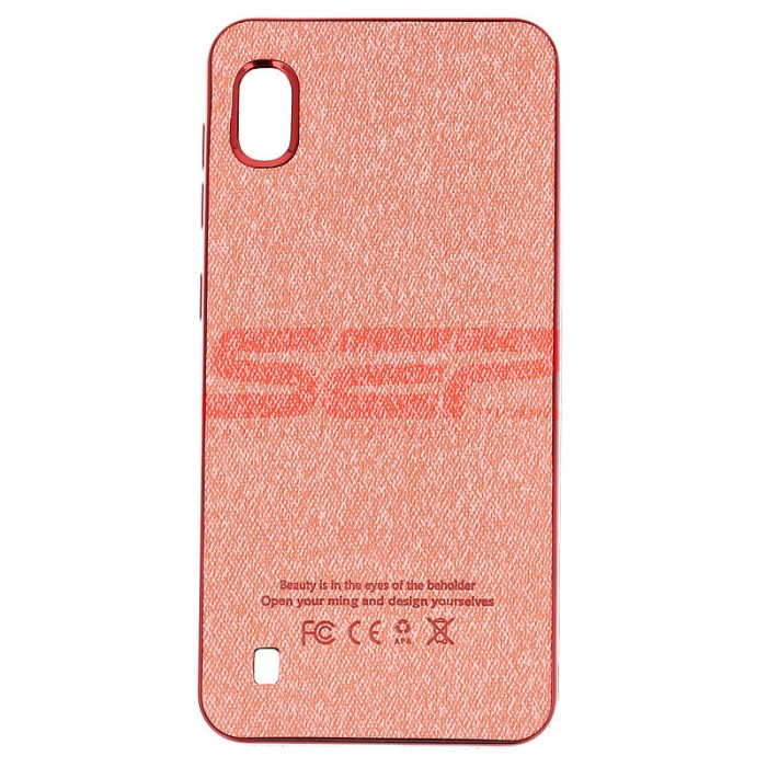 Toc TPU Leather Denim Samsung Galaxy A10 Rose Gold