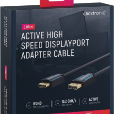 Cablu Profesional Displayport tata - HDMI tata 5m Clicktronic OFC 10.2Gbit/s 1920x1200p