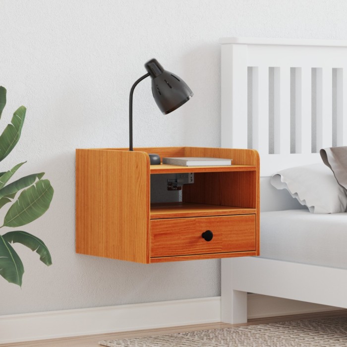 vidaXL Noptieră Maro ceruit 38 x 36 x 29.5 cm Lemn masiv de pin
