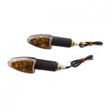 Set semnalizari 12V 21W BAY9S brat lung prindere M8 culoare negru sticla fumurie Cod Produs: MX_NEW 7050841MA