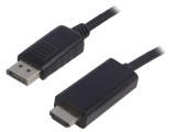 Cablu DisplayPort la HDMI 1m Negru