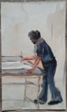 Atelier de inramare// acuarela Rodica Raileanu 1976