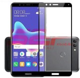 Geam protectie display sticla 5D FULL GLUE Huawei Y9 2018 BLACK