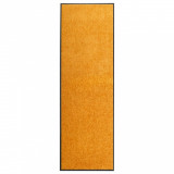 VidaXL Covoraș de ușă lavabil, portocaliu, 60 x 180 cm