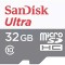 CARD MicroSD SANDISK, 32 GB, MicroSD, clasa 10, standard UHS-I U1, &quot;SDSQUNR-032G-GN3MN&quot; (timbru verde 0.03 lei)