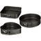 Set 3 Tavi pentru Copt, Forma Inima/Rotunda/Patrata, Tavi cu Baza Detasabila, Tavi de Copt, Tavi pentru copt, Set Tavi de Copt, Tava Forma Inima, Tava