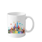 Cana din ceramica haioasa Disney Princess, model cu personaje Disney, 330 ml