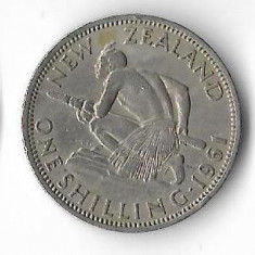 Moneda 1 shilling 1961 - Noua Zeelanda foto