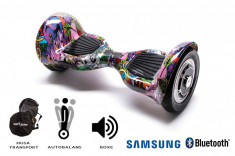 Hoverboard Smart Balance? Premium Brand, Off Road Multicolor, roti 10 inch Bluetooth, baterie Samsung, Boxe incorporate, AutoBalans, Geanta de tran foto