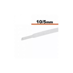 Tub termocontractibil alb 10mm/ 5mm 0.5m