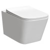 WC suspendat Kerra Tinos fara rama, capac duroplast, soft close, alb