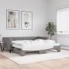 VidaXL Pat de zi cu extensie și saltele, gri &icirc;nchis, 100x200 cm textil 3196602