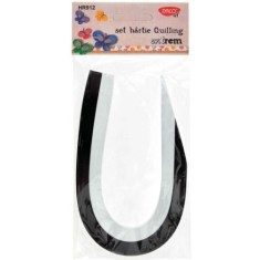 Hartie pentru Quilling 30x0.5 cm set 200 fasii - Natur