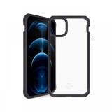 Husa iPhone 12 Pro Max IT Skins Hybrid Solid Plain Black &amp; Transparent