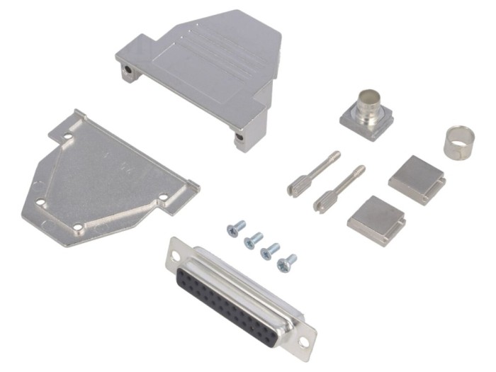 Conector D-Sub 25 pini mamă, pe cablu