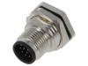 Conector M12 soclu tată 12 pini 1,5A 30V IP67 drept THT LUTRONIC