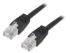 Cablu Patch F/UTP Cat5e Ecranat 2m Negru, Gembird