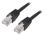 Cablu Patch F/UTP Cat5e Ecranat 2m Negru, Gembird