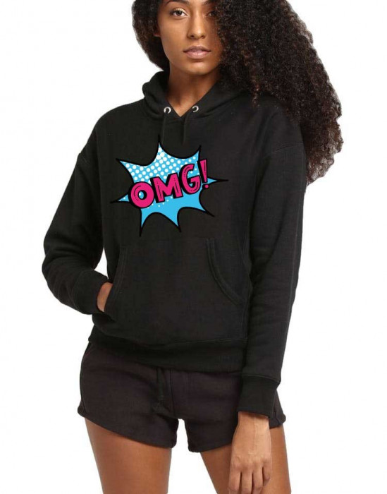 Hanorac dama negru - OMG - XL