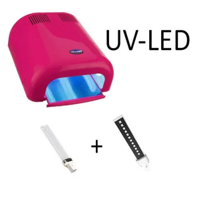 Lampă combinație LED-UV, roz &amp;ndash; 36W foto