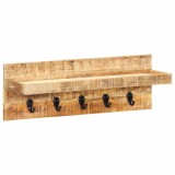 Cumpara ieftin Cuier de haine de perete, 60 x 15 x 20 cm, lemn masiv de mango