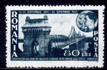 C2637 - Romania 1945 - Podul Cernavoda neuzat,perfecta stare foto
