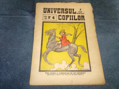 REVISTA UNIVERSUL COPIILOR NR 4 1927 foto