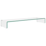 Cumpara ieftin Stand TV/Suport monitor sticla transparenta 110x30x13 cm