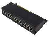 Patch panel Cat 6 neagră - 12 porturi