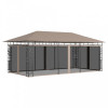 VidaXL Pavilion cu plasă anti-ț&acirc;nțari, gri taupe, 6x3x2,73 m, 180 g/m&sup2;