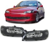 Pereche de faruri din sticla clara negre, potrivite pentru Peugeot 306 din 97 Performance AutoTuning